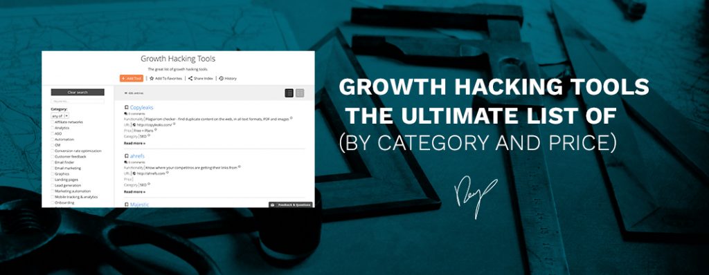 Growth Tools - Ultimate list